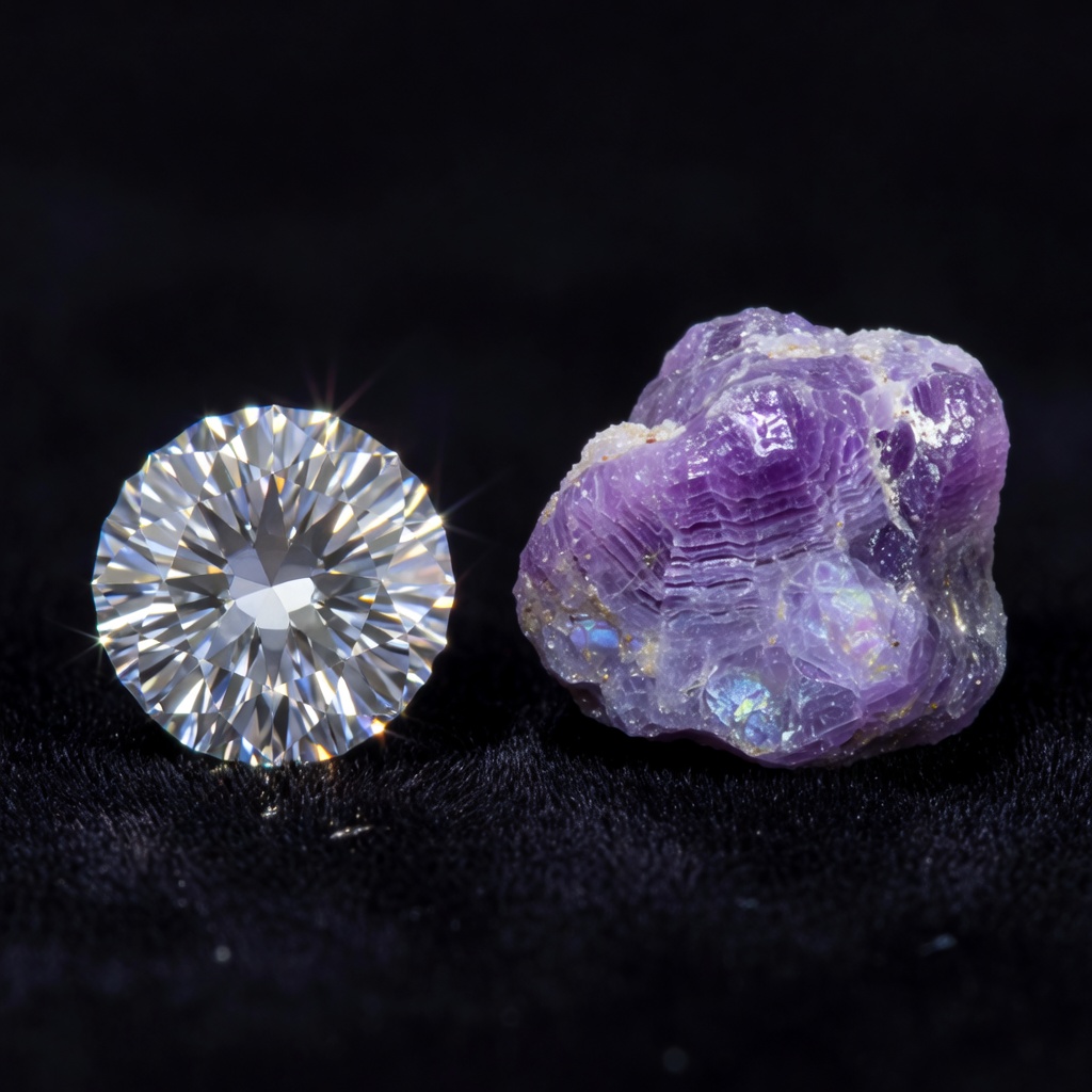 Diamond vs Lepidolite: Complete Gemstone Comparison