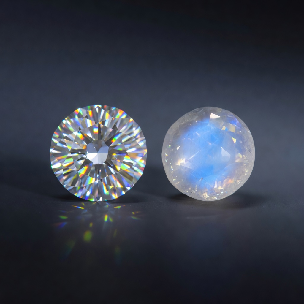 Diamond vs Rainbow Moonstone: Complete Comparison