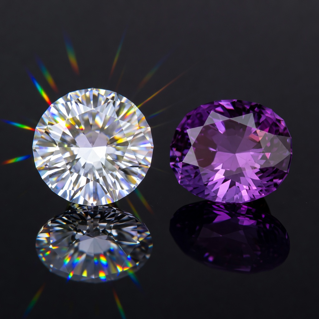 Moissanite vs Amethyst: Complete Comparison Guide