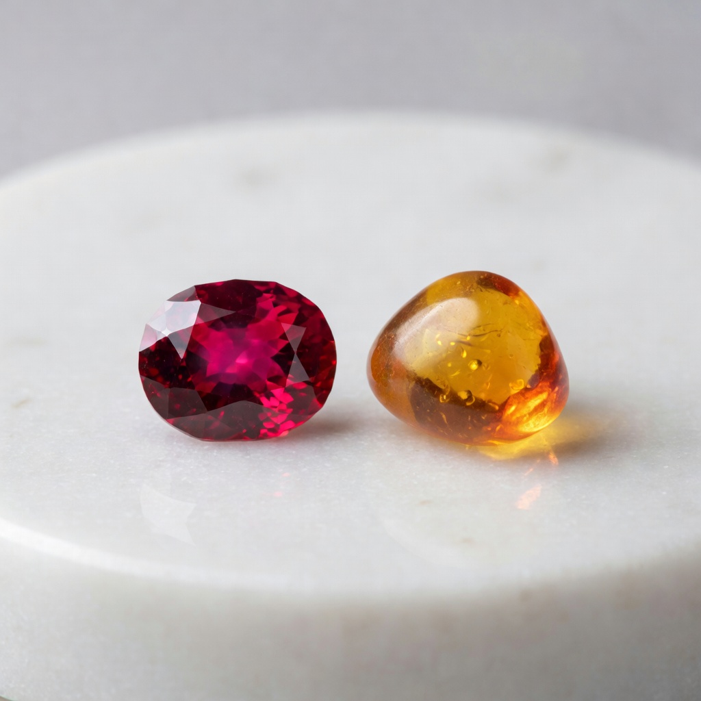 Ruby vs Amber: Complete Gemstone Comparison Guide