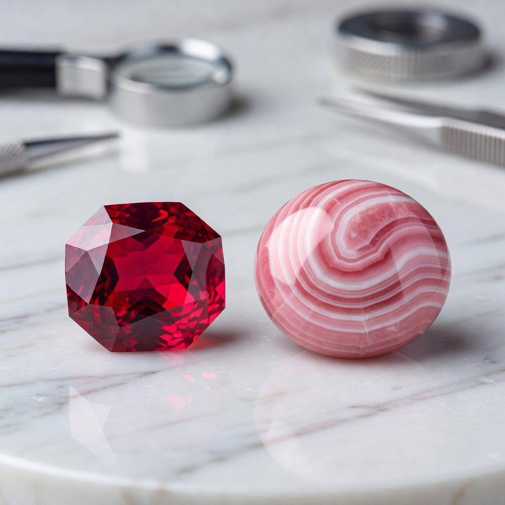 Ruby vs Rhodochrosite: Complete Gemstone Comparison